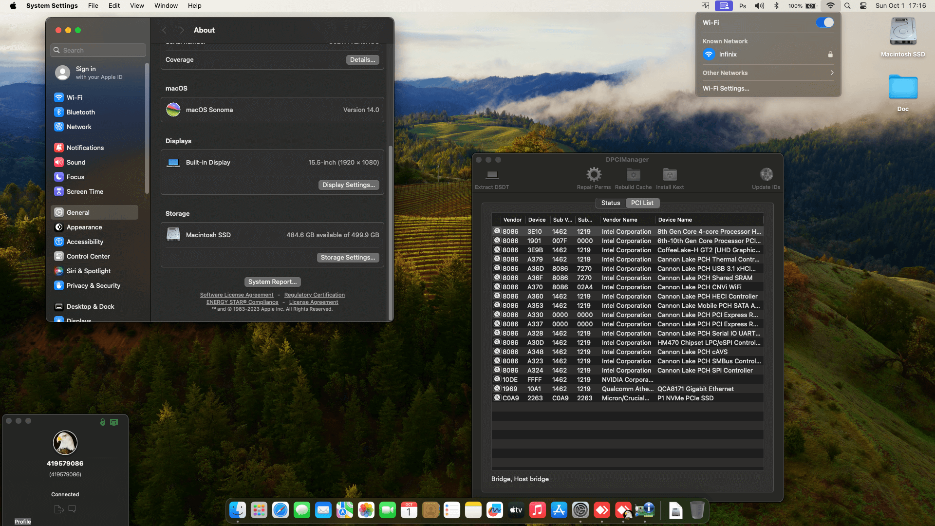 MSI Gaming GL63 8RC 262IN 4th [CoffeeLake   Intel UHD 630 + PS2 SMBUS]   OpenCore 1